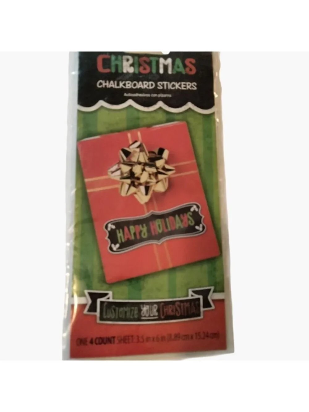 Christmas Chalkboard Stickers Festive Labels Gift Wrapping  Holiday Craft